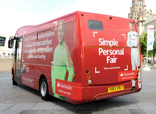 Santander Uses Bus Advertising